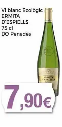 Keisy Vi Blanc Ecològic Ermita D'espiells Do Penedès oferta