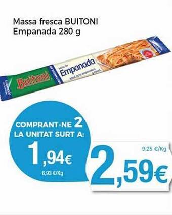 Keisy Massa Fresca Buitoni Empanada oferta