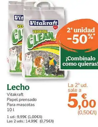 TiendAnimal Lecho Vitakraft Papel Prensado Para Mascotas oferta