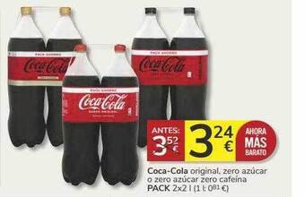 Supermercados Charter Coca-cola Original Zero Azúcar O Zero Azúcar Zero Cafeína oferta