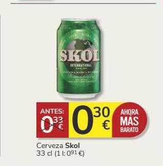 Supermercados Charter Cerveza Skol oferta