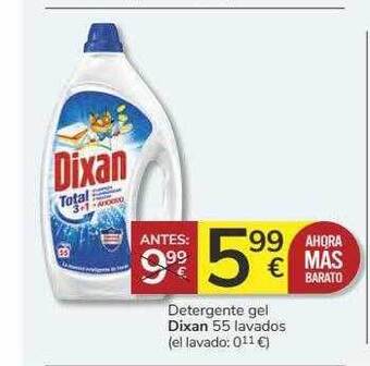Supermercados Charter Detergente Gel Dixan 55 Lavados oferta