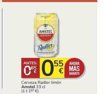 Supermercados Charter Cerveza Radler Limón Amstel oferta