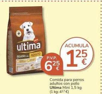 Supermercados Charter Comida Para Perros Adultos Con Pollo Ultima Mini oferta
