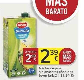 Supermercados Charter Néctar De Piña Sin Azúcares Añadidos Juver oferta