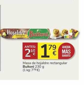 Supermercados Charter Masa De Hojaldre Rectangular Buitoni oferta