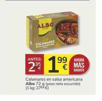 Supermercados Charter Calamares En Salsa Americana Albo oferta