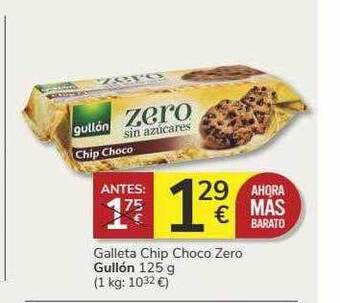 Supermercados Charter Galleta Chip Choco Zero Gullón oferta