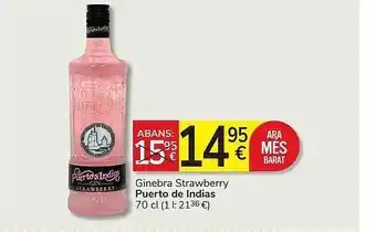 Consum Ginebra Strawberry Puerto De Indias oferta