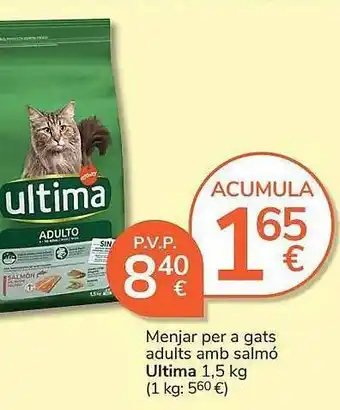 Consum Menjar Per A Gats Adults Amb Salmó Ultima oferta