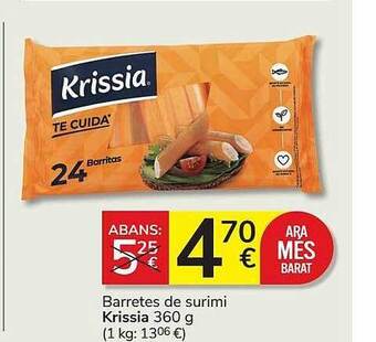 Consum Barretes De Surimi Krissia oferta