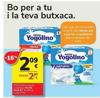 Consum Yogolino Natural O Maduixa Nestlé Paquet oferta