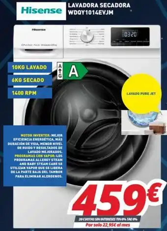 Mi electro Hisense Lavadora Secadora WDQY1014EVJM oferta