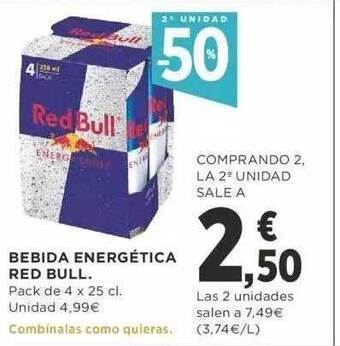 Supercor Bebida Energética Red Bull oferta