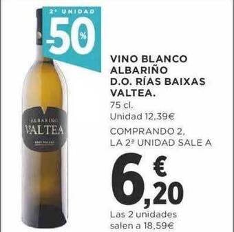 Supercor 2a Unidad -50% Vino Blanco Albariño D.o. Rías Baixas Valtea oferta