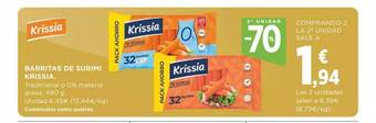 Supercor 2a Unidad -70% Barritas De Surimi Krissia oferta