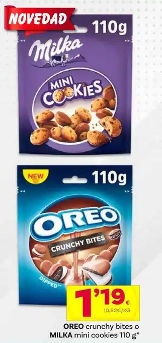 Supermercados Dani Oreo Crunchy Bites O Milka Mini Cookies oferta