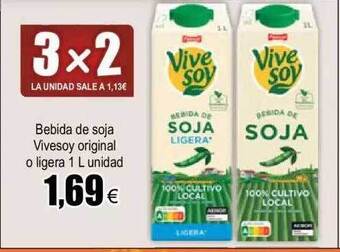 FROIZ Bebida De Soja Vivesoy Original O Ligera oferta