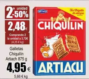 FROIZ 2a Unidad -50% Galletas Chiquilin Artiach oferta