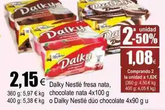 FROIZ 2a Unidad -50% Dalky Nestlé Fresa Nata Chocolate Nata O Dalky Duo Chocolate oferta