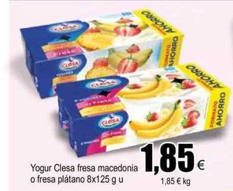 FROIZ Yogur Clesa Fresa Macedonia O Fresa Platano oferta