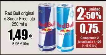 FROIZ 2a Unidad -50% Red Bull Original O Sugar Free oferta