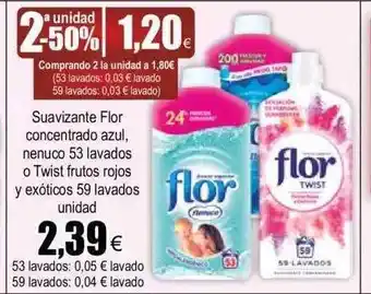 FROIZ 2a Unidad -50% Suavizante Flor Concentrado Azul Nenuco O Twist Frutos Rojos Y Exóticos oferta