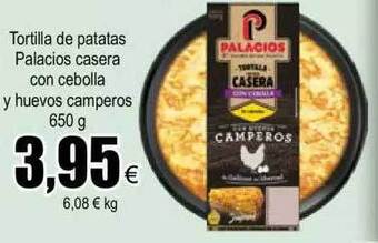 FROIZ Tortilla De Patatas Palacios Casera Con Cebolla Y Huevos Camperos oferta