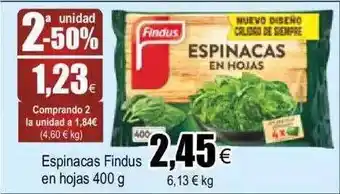 FROIZ 2a Unidad -50% Espinacas Findus En Hojas oferta