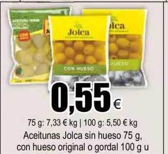 FROIZ Aceitunas Jolca Sin Hueso Con Hueso Original O Gordal oferta