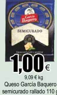 FROIZ Queso Garcia Baquero Semicurado Rallado oferta