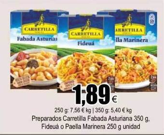 FROIZ Preparados Carretilla Fabada Asturiana Fideuá O Paella Marinera oferta