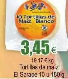 FROIZ Tortillas De Maiz El Sarape oferta