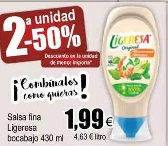 FROIZ Salsa Fina Ligeresa Bocabajo oferta