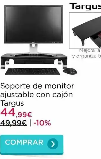 Soporte De Monitor Ajustable Con Cajón Targus