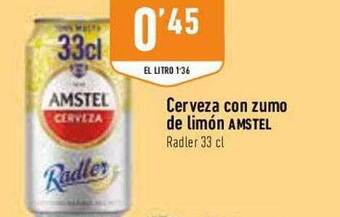 Supermercados Deza Cerveza Con Zumo De Limón Amstel Radler oferta