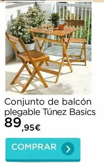 La tienda en casa Conjunto De Balcón Plegable Túnez Basics oferta
