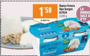 Supermercados Deza Queso Fresco Tipo Burgos Alteza oferta