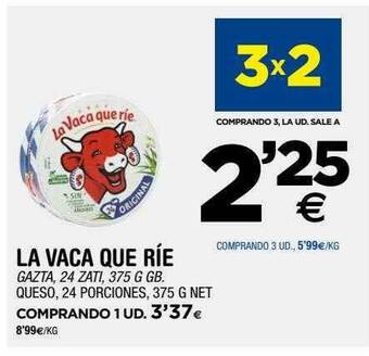 BM Supermercados La Vaca Que Rie Queso 24 Porciones oferta