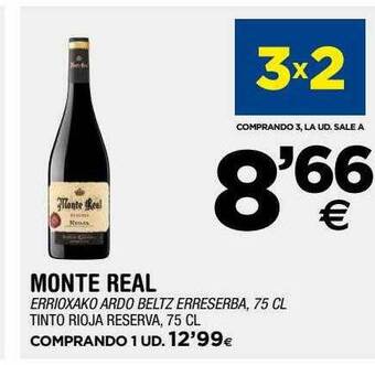 BM Supermercados Monte Real Tinto Rioja Reserva oferta