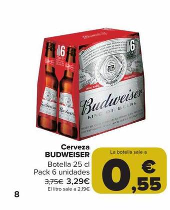 Carrefour Cerveza Budweiser oferta