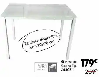 Conforama Mesa De Cocina Fija Alice Ii oferta