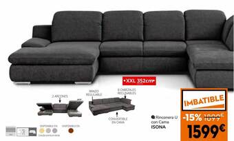 Conforama Rinconera U Con Cama Isona oferta