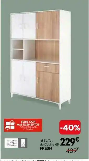 Conforama Buffet De Cocina 6p Fresh oferta