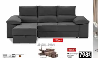 Conforama Chaise Longue Con Poufs Tania oferta