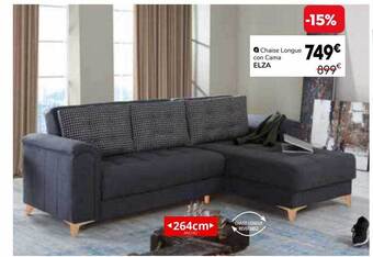Conforama Chaise Longue Con Cama Elza oferta