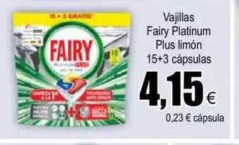 FROIZ Vajillas Fairy Platinum Plus Limón oferta