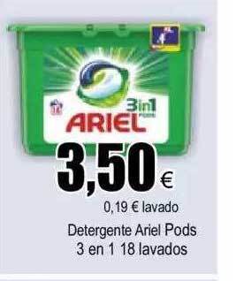 FROIZ Detergente Ariel Pods 3 En 1 18 Lavados oferta