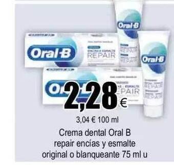 FROIZ Crema Dental Oral B Repair Encias Y Esmalte Original O Blanqueante oferta