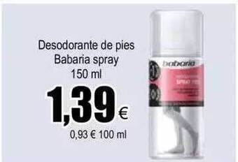 FROIZ Desodorante De Pies Babaria Spray oferta